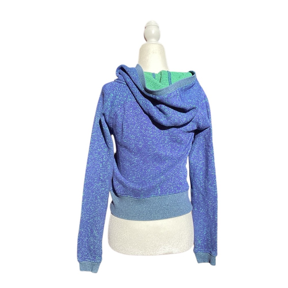 Blue Hurley Zip-Up Hoodie marbled blue and green - Picture 6 of 8